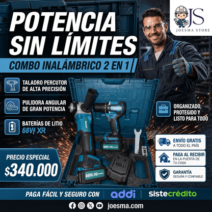 Combo Inalámbrico BRUSHLESS Makita 68V
