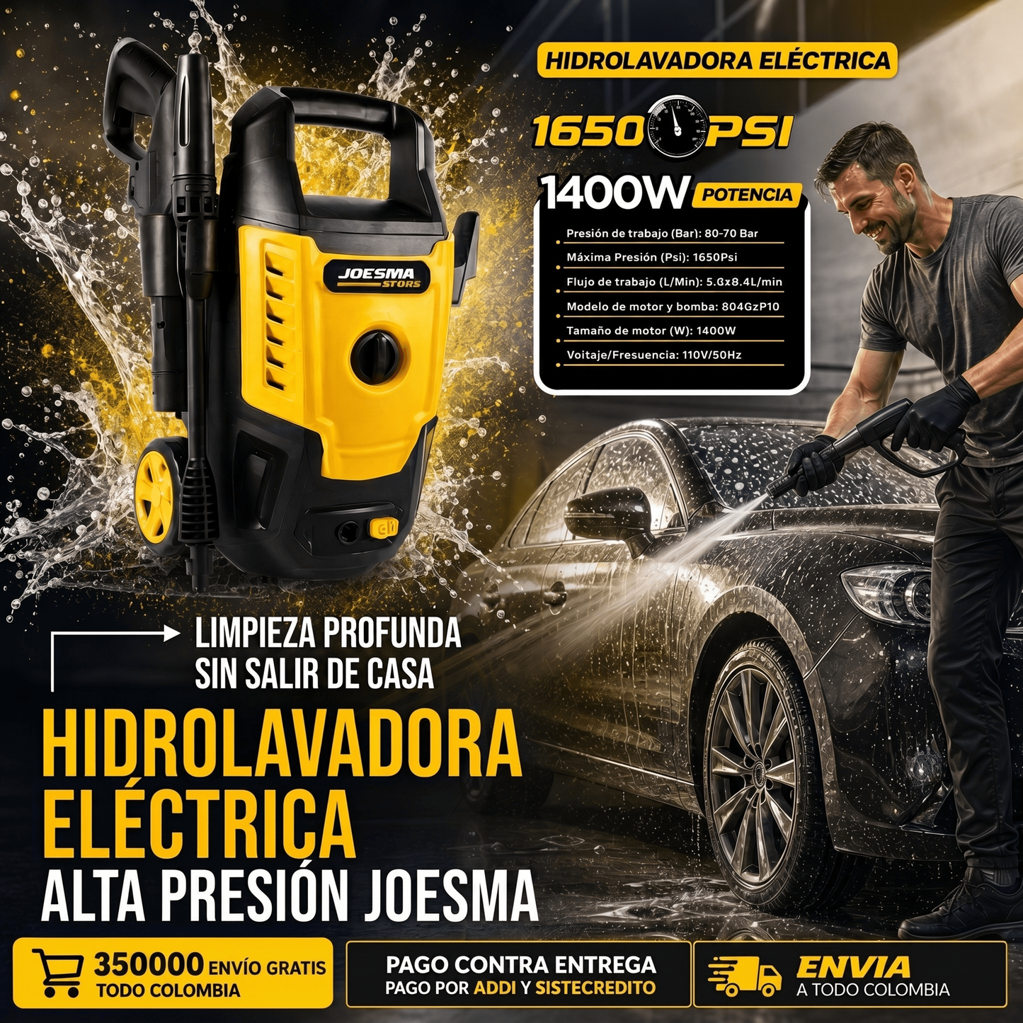 HIDROLAVADORA JOESMA POWER WASH 1650💪💧