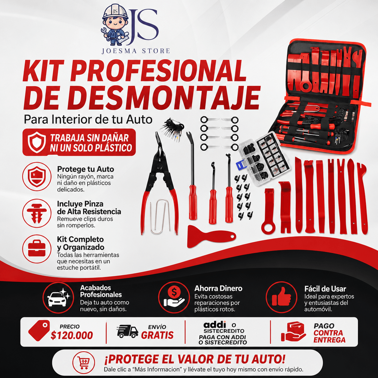 Kit Extractor De Grapas Y Clips Para Interiores De Auto 🛻🚚⚡