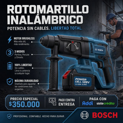 ROTOMARTILLO INALAMBRICO BOSH 128v