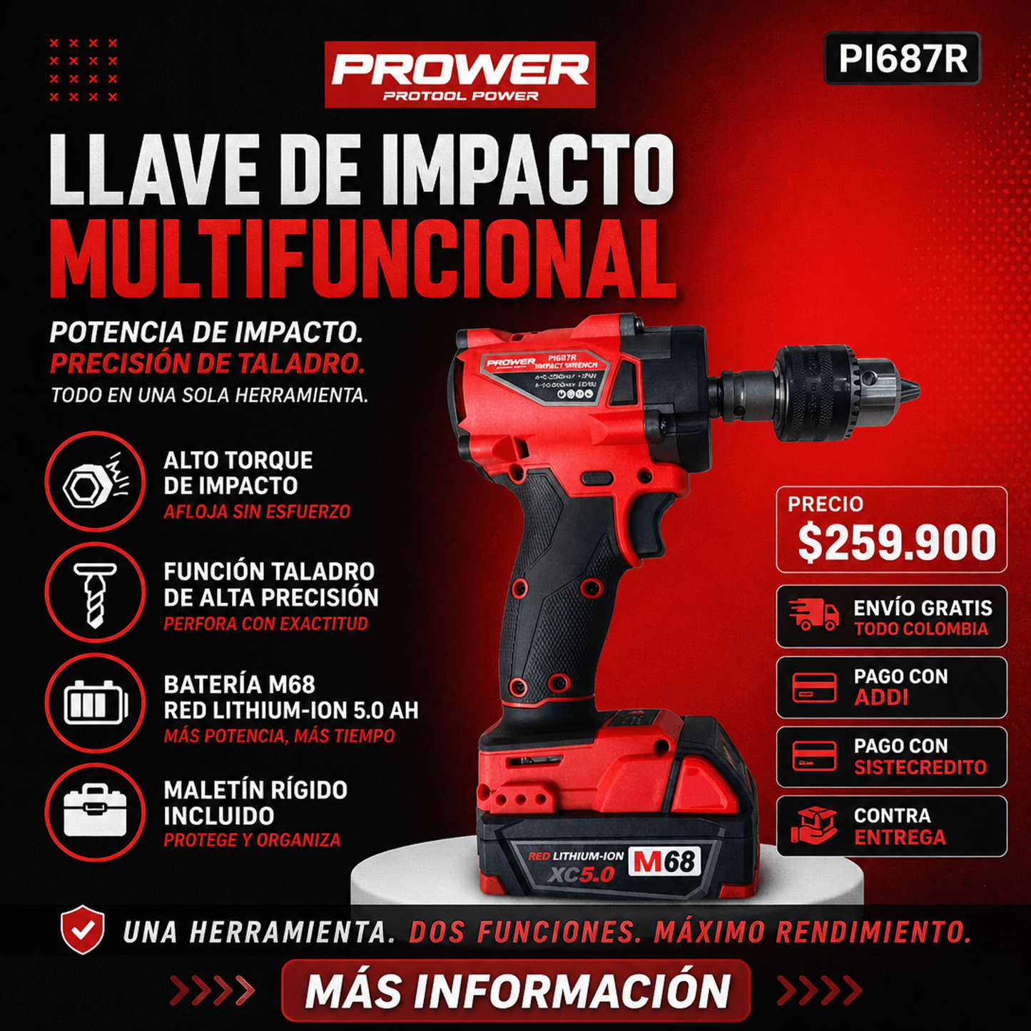 Pistola de impacto prower⚡💪