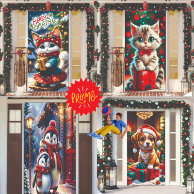 Adorno Navideño para Puerta (1 metro ancho X 2 metros de Alto)🎁🏠🚪