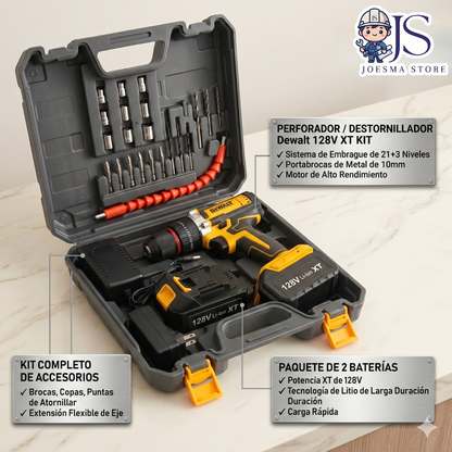 TALADRO PERCUTOR DEWALT 128V MANDRIL 1/2" ⚒️👷🛠️