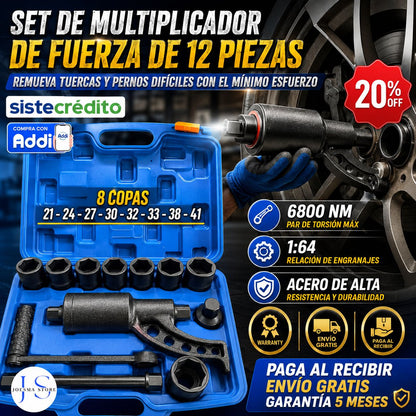 Set de Multiplicador de Fuerza de 12 Piezas👷💪🚚🚌