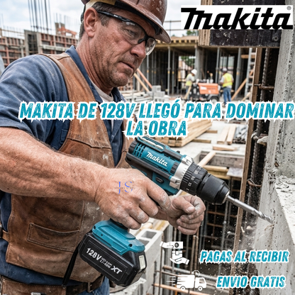 TALADRO INALAMBRICO PERCUTOR 128V MAKITA®💥💪