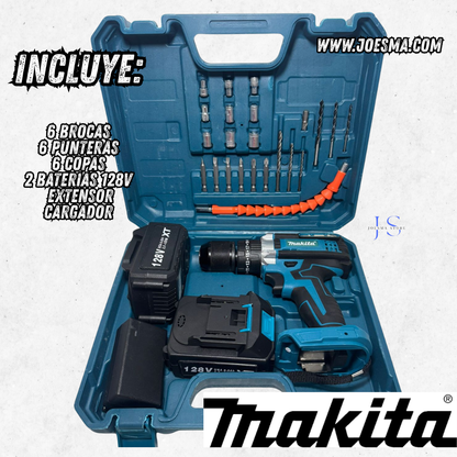 TALADRO INALAMBRICO PERCUTOR 128V MAKITA®💥💪