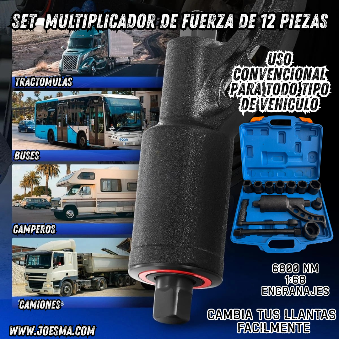 Set de Multiplicador de Fuerza de 12 Piezas👷💪🚚🚌