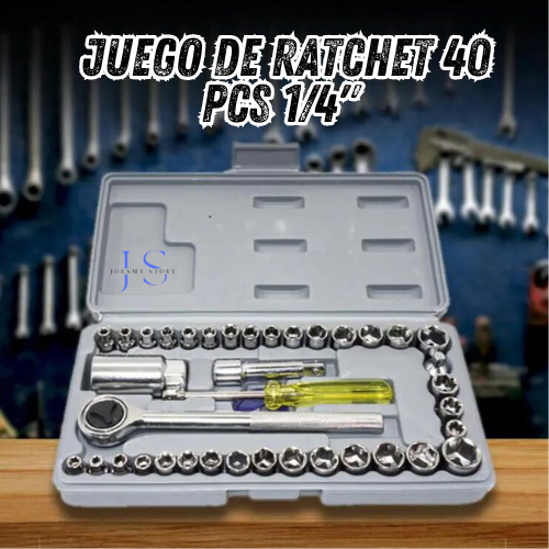 Juego de Ratchet 40 piezas de 1/4"