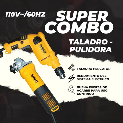 ¡COMBO DEWALT™!  TALADRO DE 1/2" + PULIDORA DEWALT🧰🛠️