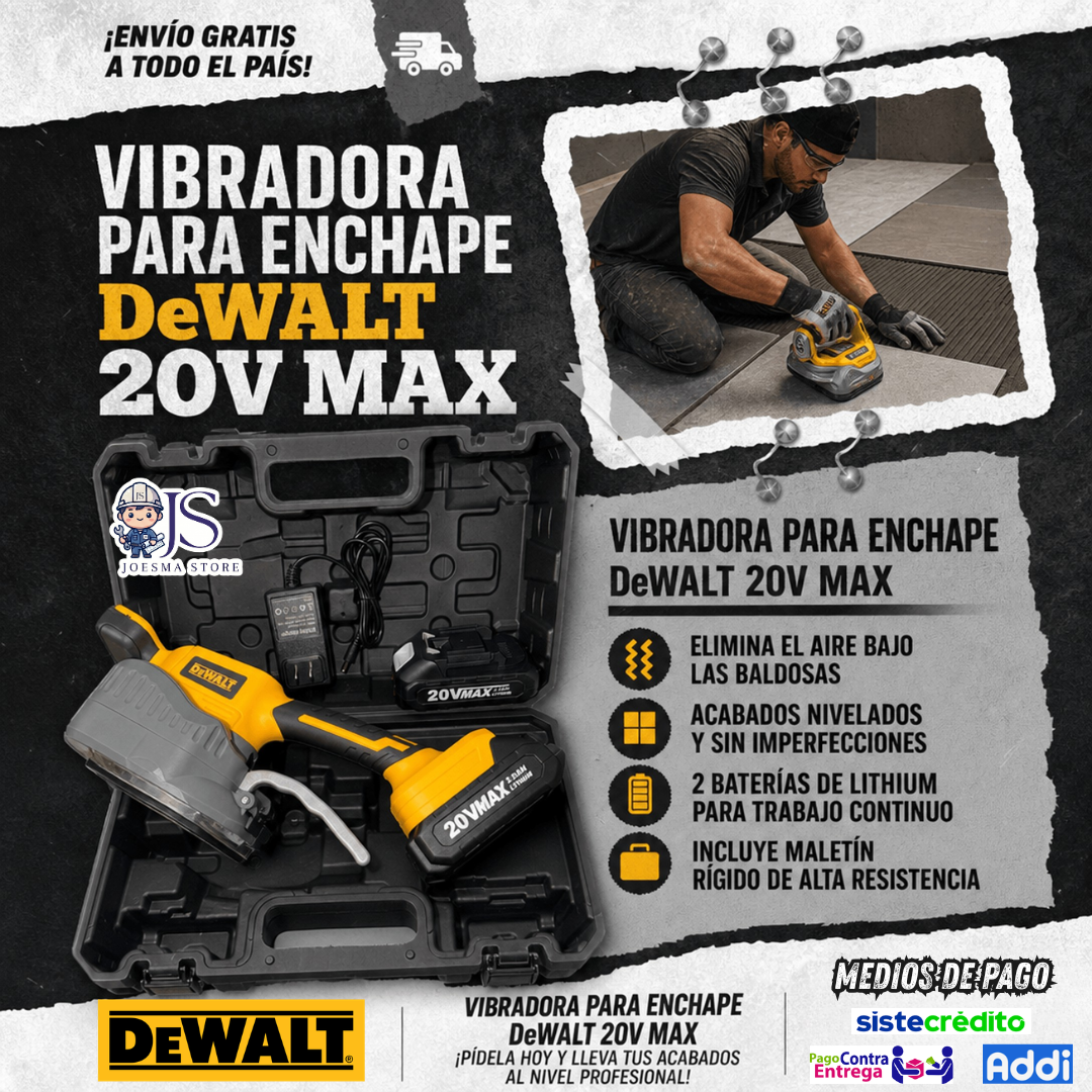 VIBRADORA PARA ENCHAPE DeWALT 20V